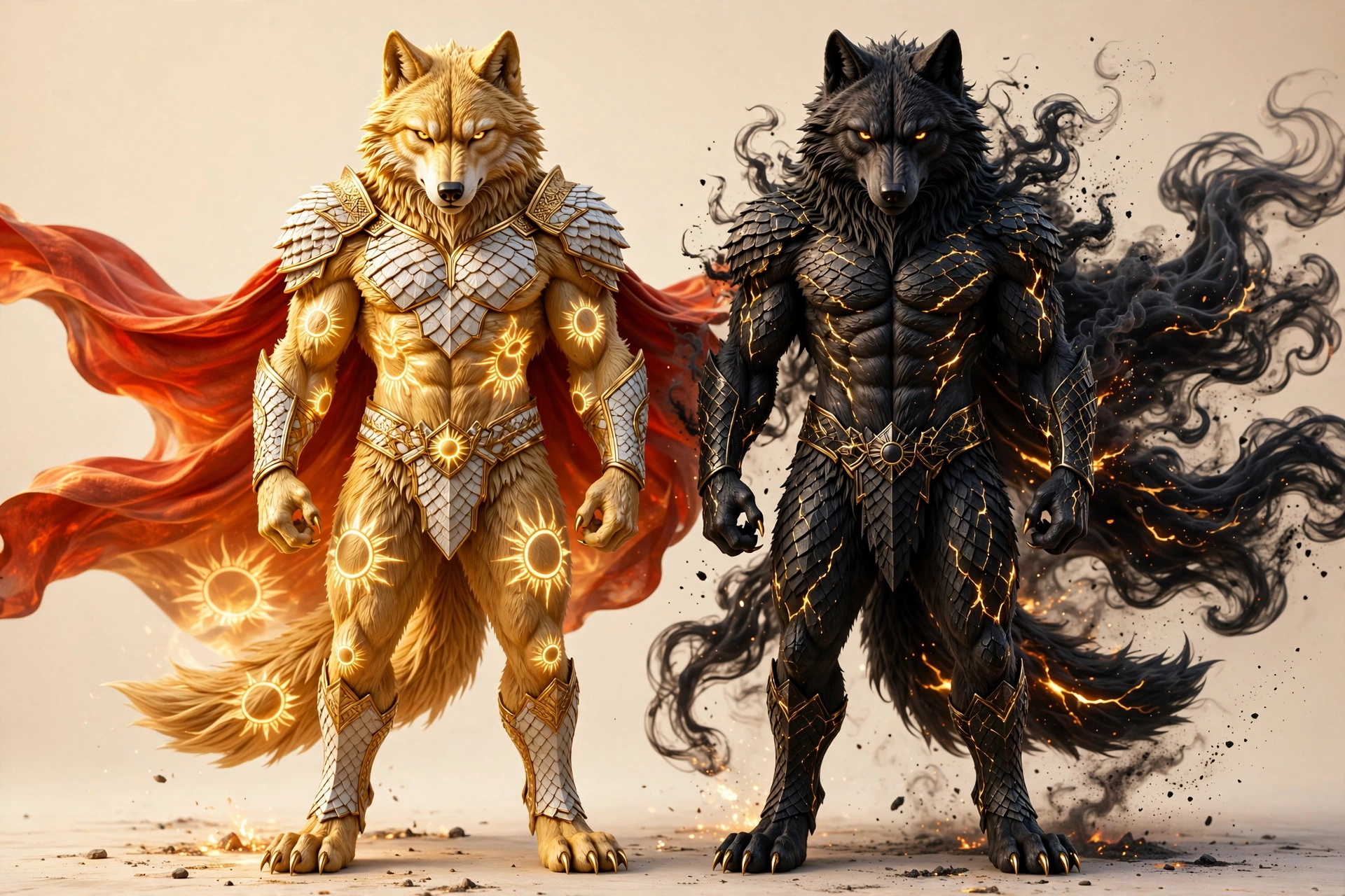 Aurel, the Wolf Who Wore the Sun — full artwork