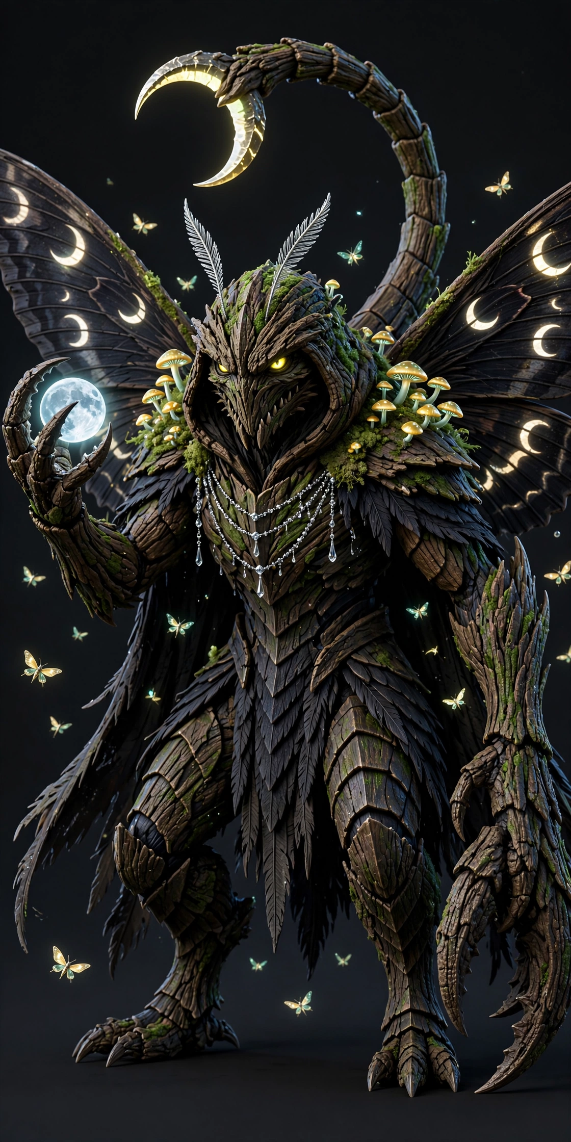 Shadow Barkscorpion × Moonlit Moth Guardian full artwork