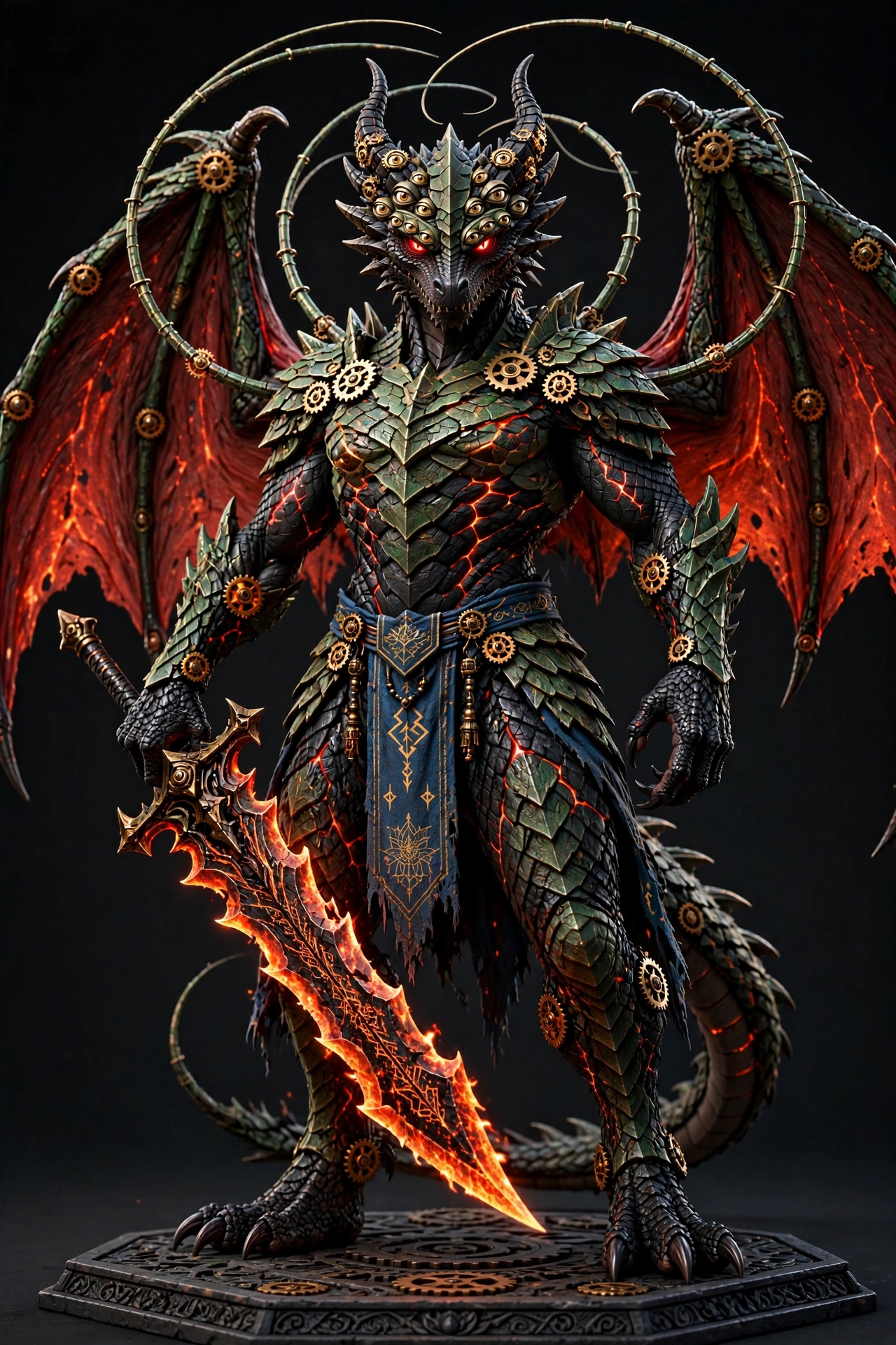 Shadow Molten Dragon Warlord × Taillesswhip full artwork